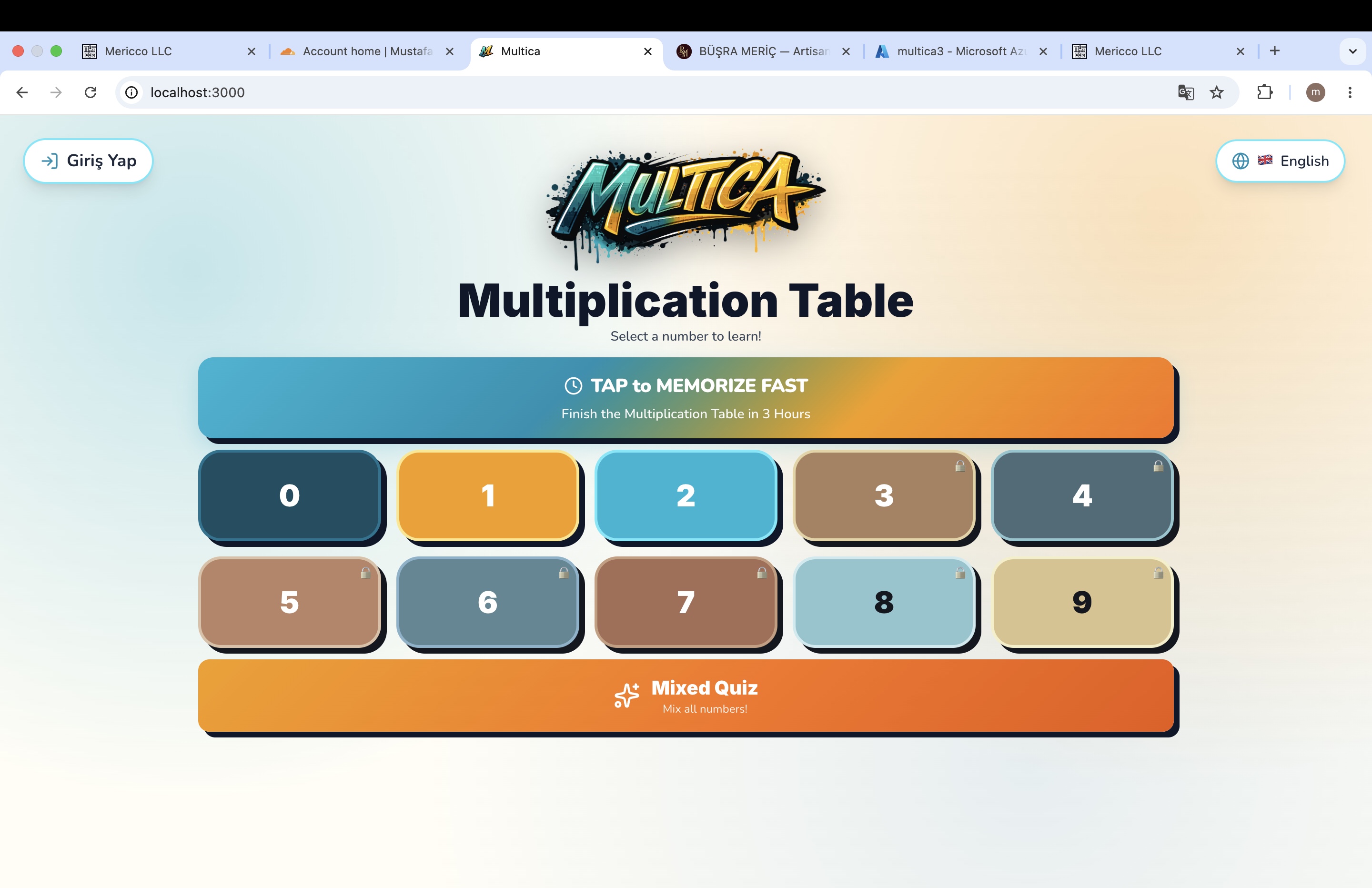 Multica — Multiplication Table